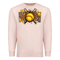 Pale Pink softball mom Premium Sweatshirt - Jasminsmagicworld