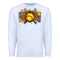 White softball mom Premium Sweatshirt - Jasminsmagicworld