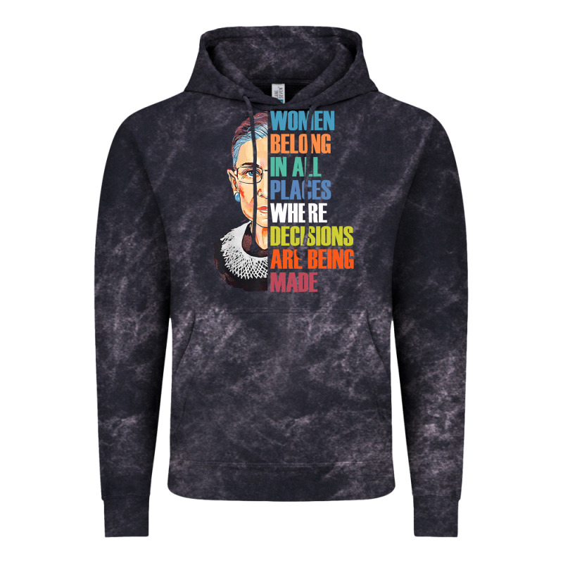 Women Belong In All Places R.u.th Bader Gins.burg R.b.g T Shirt Vintage Hoodie by artisFamous | Teevron