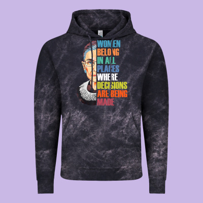 Women Belong In All Places R.u.th Bader Gins.burg R.b.g T Shirt Vintage Hoodie Designed By Artisfamous