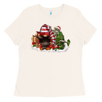 Bone christmas gnome and tree Ladies Tee - FaDigitalArtStudio