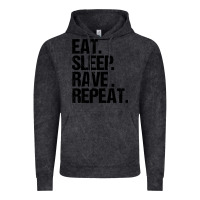 Vintage Black eat sleep rave repeat Vintage Hoodie - artisFamous