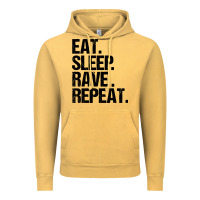 Vintage Mustard eat sleep rave repeat Vintage Hoodie - artisFamous