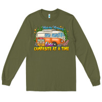 Army Green Making Memories Campsites Time Long Sleeve Tee - CowhideDigitalArt
