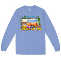 Colony Blue Making Memories Campsites Time Long Sleeve Tee - CowhideDigitalArt