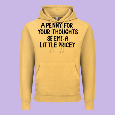Funny, Penny For Your Thoughts Vintage Hoodie Designed By Artisfamous
