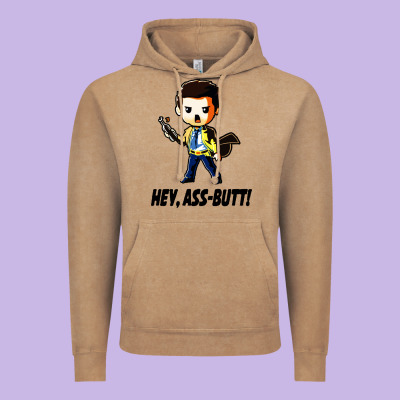 Hey, Ass Butt Vintage Hoodie Designed By Artisfamous