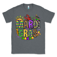 Charcoal Heather mardi gras olivia Classic Tee - OliviaCreatesArt