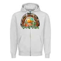 Dove Grey desert vibes rainbow Zipper Hoodie - JahusDesignShop