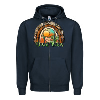 Navy desert vibes rainbow Zipper Hoodie - JahusDesignShop