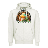 Oatmeal Heather desert vibes rainbow Zipper Hoodie - JahusDesignShop