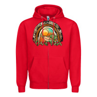 Red desert vibes rainbow Zipper Hoodie - JahusDesignShop