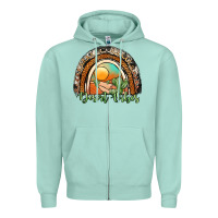Seafoam desert vibes rainbow Zipper Hoodie - JahusDesignShop