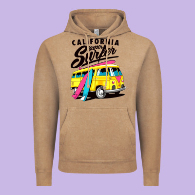 California Super Surf Vintage Hoodie Designed By Artisfamous