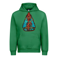 Emerald turquoise glitter aztec arrowhead Urban Hoodie - Jasminsmagicworld