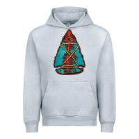 Heather Grey turquoise glitter aztec arrowhead Urban Hoodie - Jasminsmagicworld