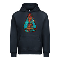Navy turquoise glitter aztec arrowhead Urban Hoodie - Jasminsmagicworld