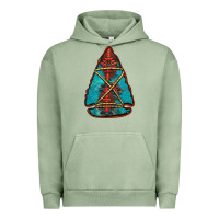Pigment Oil Green turquoise glitter aztec arrowhead Urban Hoodie - Jasminsmagicworld