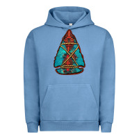 Pigment Pebble Blue turquoise glitter aztec arrowhead Urban Hoodie - Jasminsmagicworld
