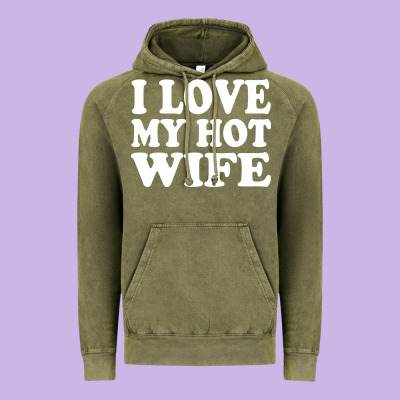 I Love My Hot Wife Vintage Hoodie Designed By Artisfamous