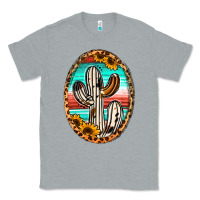 Heather Grey cowhide serape and sunflower cactus Classic Tee - Jasminsmagicworld