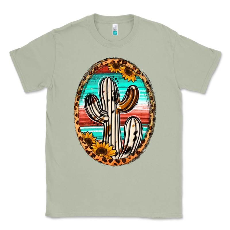 Cowhide Serape And Sunflower Cactus Classic Tee by Jasminsmagicworld | Teevron