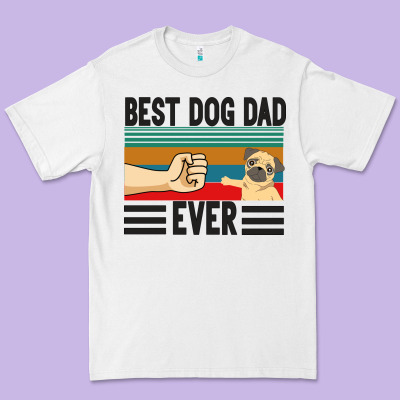 Best Dog Dad Ever Premium Tee Designed By Bettercallsaul