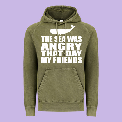 Seinfeld   The Sea Was Angry That Day My Friends Vintage Hoodie Designed By Artisfamous