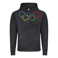 Vintage Black OLYMPIC RINGS Vintage Hoodie - artisFamous