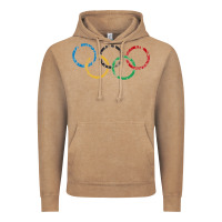 Vintage Coffee OLYMPIC RINGS Vintage Hoodie - artisFamous