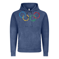 Vintage Denim OLYMPIC RINGS Vintage Hoodie - artisFamous