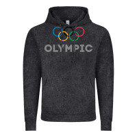 Vintage Black OLYMPIC RINGS Vintage Hoodie - artisFamous