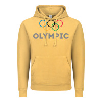 Vintage Mustard OLYMPIC RINGS Vintage Hoodie - artisFamous