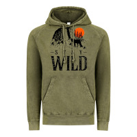 Vintage Olive stay wild illustration with mountain Vintage Hoodie - artisFamous