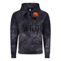 Cloud Black stay wild illustration with mountain Vintage Hoodie - artisFamous