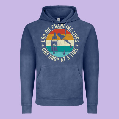Cbd Oil Changing Lives Vintage Hoodie Designed By Artisfamous