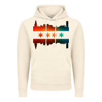 Vintage Artic chicago flag skyline Vintage Hoodie - artisFamous