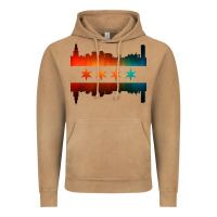 Vintage Camel chicago flag skyline Vintage Hoodie - artisFamous