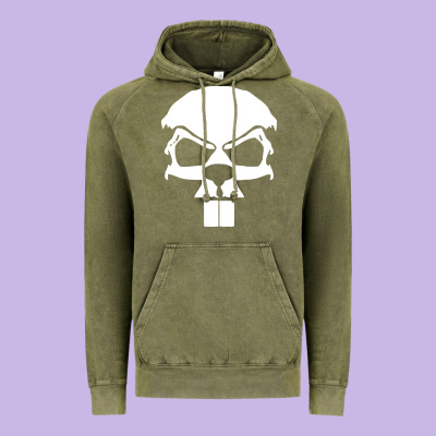 Crazy Beaver Skull Vintage Hoodie Designed By Artisfamous