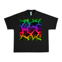Black colorful cow seamless pattern Urban Heavy Tee - BundleAndBundleShop