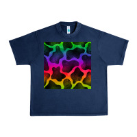 Navy colorful cow seamless pattern Urban Heavy Tee - BundleAndBundleShop