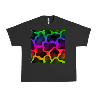 Pigment Black colorful cow seamless pattern Urban Heavy Tee - BundleAndBundleShop