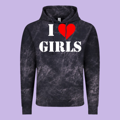 I Love Girls Vintage Hoodie Designed By Artisfamous
