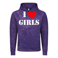 Cloud Purple i love girls Vintage Hoodie - artisFamous
