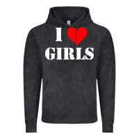 Vintage Black i love girls Vintage Hoodie - artisFamous