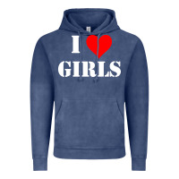 Vintage Denim i love girls Vintage Hoodie - artisFamous