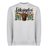 Heather Grey western labrador mom Heavyweight Sweatshirt - RanaPortraitStore