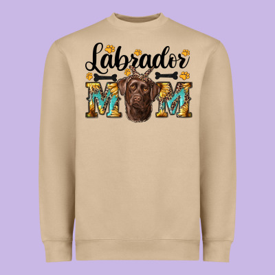 Western Labrador Mom Heavyweight Sweatshirt Designed By Ranaportraitstore