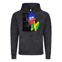 Vintage Black jamaican and haitian mix flag dna heritage Vintage Hoodie - artisFamous