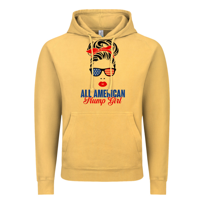 All American Trump Girl Vintage Hoodie by artisFamous | Teevron